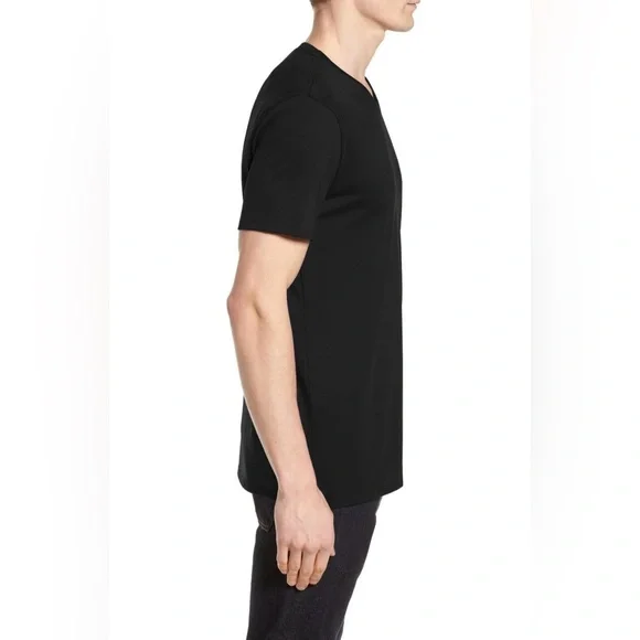 Lacoste Men’s Black 100% Cotton V Neck Short Sleeve T-Shirt, Size 7 (2XL) - Picture 3 of 14